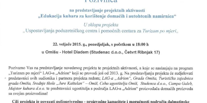 Predstavljanje projekta u Omišu