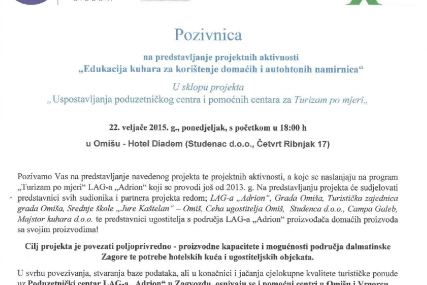 Predstavljanje projekta u Omišu